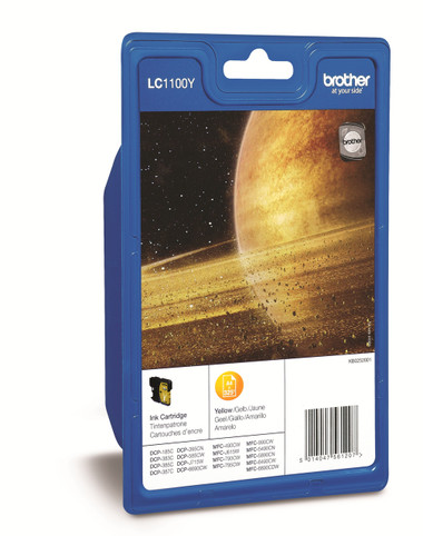 Brother LC1100 Genuine Ink Cartridge - 325 Page - Yellow