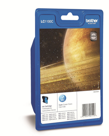 Brother LC1100C Genuine Ink Cartridge - 325 page - Cyan