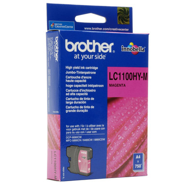 Brother LC1100HYM Genuine High Yield Ink Cartridge - Magenta