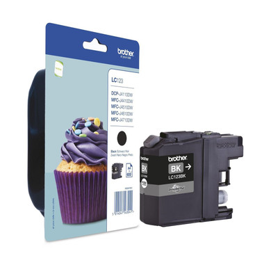 Brother LC123BK Genuine Ink Cartridge - Black