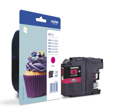 Brother LC123M Genuine Ink Cartridge - Magenta