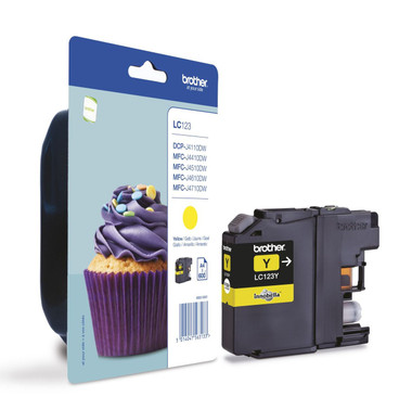 Brother LC123Y Genuine Ink Cartridge -  Yellow