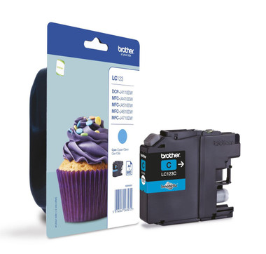 Brother LC-123C Genuine Ink Cartridge - Cyan