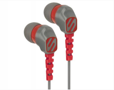 SCOSCHE thudBUD Sport Noise Isolation Earbuds with Earhooks (red)