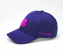 Black Clover Golf Lucky Heather Cap Hat - Navy/Raspberry