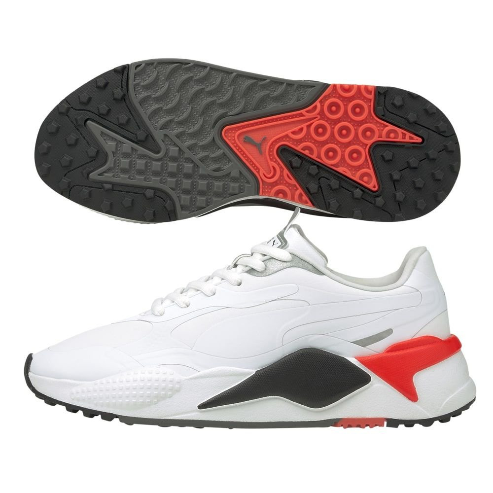 Puma Golf Men's RS-G Spikeless Golf Shoes - White/Black/Red - Hole Out Golf  Shop