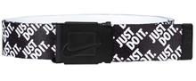 Nike Just Do It Stacked Reversible Web Belt - Black/White