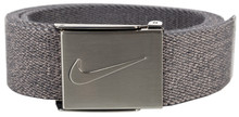 Nike Men's Reversible Stretch Heathered Web Belt - Black/Dark Grey