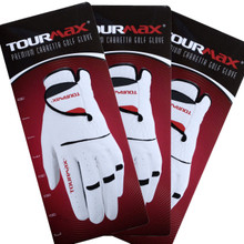 Tour Max Cabretta Leather Men's Golf Gloves - 3-PACK