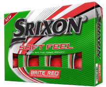 Srixon Soft Feel Brite Golf Balls - Brite Red - 1-Dozen