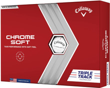 Callaway Golf Chrome Soft 2022 Triple Track Balls - White - 1-Dozen