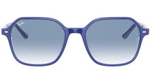 Ray-Ban John Square Sunglasses Blue w/ Clear Gradient Blue