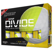 Srixon Z-Star Divide Golf Balls - Yellow/White - 1-Dozen