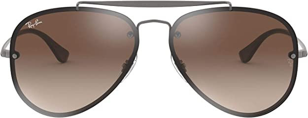 Ray-Ban Blaze Aviator Sunglasses - Gunmetal w/ Brown Gradient Dark Brown -  Hole Out Golf Shop
