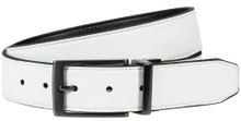 Nike Edge Stitch Leather Belt Reversible Mens Black/White - Choose Size