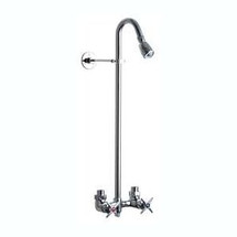 Chicago Faucets (752-CP) Exposed Two Handle Shower Fitting with Shower Head