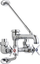 Chicago Faucets (835-CP) Exposed Hot and Cold Water Service Sink Faucet with Supplies from Above