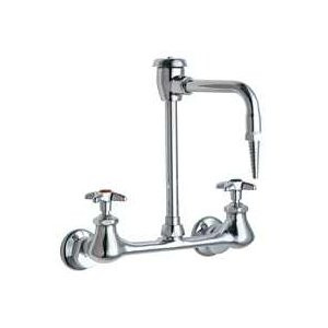  Chicago Faucets (943-CP) Hot and Cold Water Inlet Faucet with Vacuum Breaker