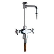 Chicago Faucets (930-CP) Hot and Cold Water Mixing Faucet with Vacuum Breaker