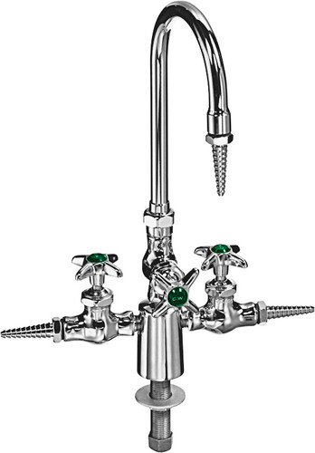  Chicago Faucets (997-CP) Single Supply Cold Water Faucet with Three Control Valves