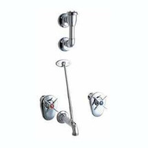 Chicago Faucets (911-ISXKCP) Concealed Hot and Cold Water Sink Faucet with Integral Service Stops