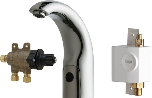  Chicago Faucets (116.972.AB.1) HyTronic Contemporary Sink Faucet with Dual Beam Infrared Sensor
