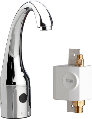  Chicago Faucets (116.939.AB.1) HyTronic Curve Sink Faucet with Dual Beam Infrared Sensor
