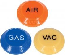  Chicago Faucets (216-PPJKNF) 3-pack laboratory index buttons: AIR, GAS, VAC