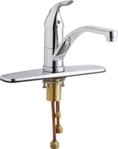 Chicago Faucets (431-ABCP) Single Lever Hot and Cold Water Mixing Sink Faucet