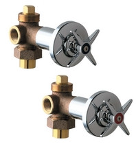  Chicago Faucets (769-PRABCP) Hot and Cold Water Concealed Angle Valve