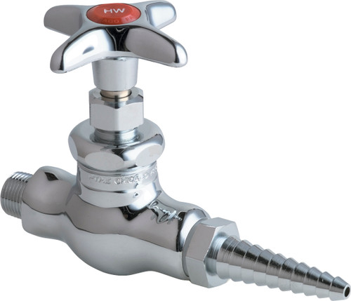  Chicago Faucets (937-HWCP) Single Hot Water Straight Valve