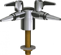 Chicago Faucets (982-WSV909LEB) Deck-mounted laboratory turret with two valves