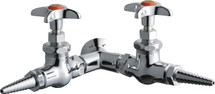 Chicago Faucets (987-937CHAGVCP) Y Pattern Wall Flange with Two Needle Valves