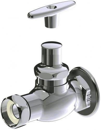  Chicago Faucets (ECJKABCP) 3-1/2" straight inlet supply arm with control valve, check, and tee handle