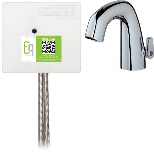  Chicago Faucets (EQ-A21A-15ABCP) Touch-free faucet with plug-and-play installation