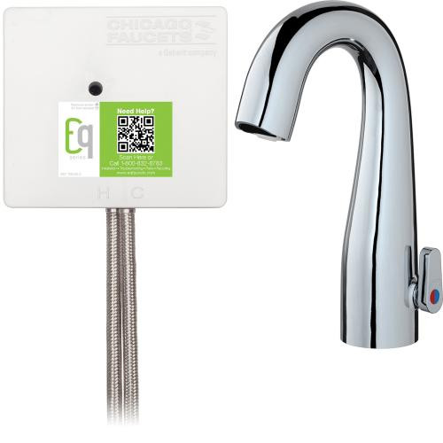  Chicago Faucets (EQ-C21A-15ABCP) Touch-free faucet with plug-and-play installation