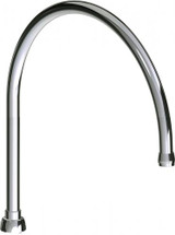 Chicago Faucets (GN12ARGDJKABCP) 12" Rigid Gooseneck Spout