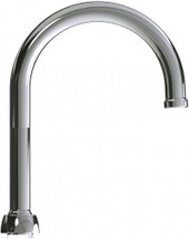 Chicago Faucets (GN2H8FCJKABCP) 5-1/4" rigid/swing gooseneck spout with 1.5 GPM flow control