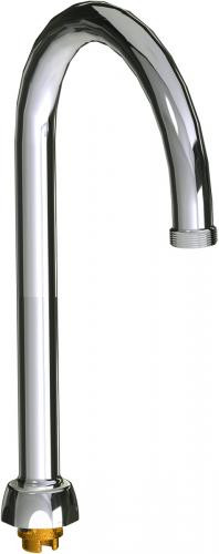  Chicago Faucets (GN2ARSJKABCP) 5-1/4" Restricted Swing Gooseneck Spout