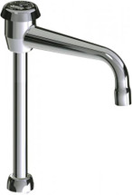Chicago Faucets (GN2BVBFCJKABCP) 6" rigid/swing gooseneck spout with atmospheric vacuum breaker