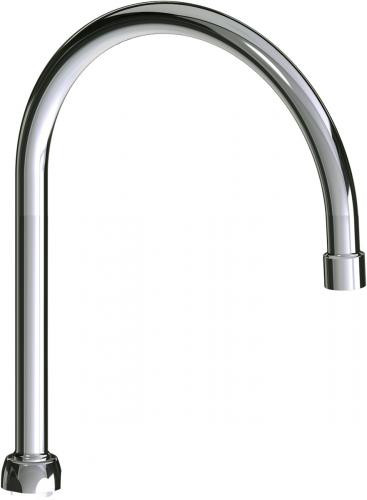  Chicago Faucets (GN8BFCJKABCP) 8" rigid/swing gooseneck spout with 1.5 GPM flow control