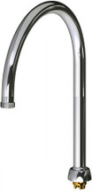 Chicago Faucets (GN8ARSJKABCP) 8" Restricted Swing Gooseneck Spout