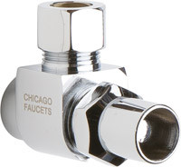 Chicago Faucets (STC-42-00-AB) Angle Stop Compression Valve with Loose Key Handle