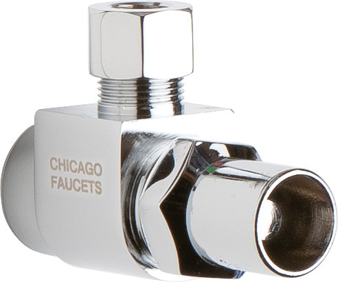  Chicago Faucets (STB-11-00-AB) Angle Stop Compression Valve with Loose Key Handle