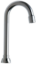 Chicago Faucets (GN1AE35JKABCP)  3-1/2" Rigid / Swing Gooseneck Spout