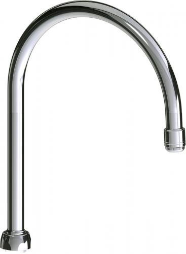  Chicago Faucets (GN8BE1MJKABCP) 8" rigid/swing gooseneck spout