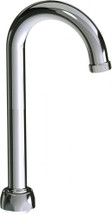 Chicago Faucets (GN1AFCJKABCP) 3-1/2" rigid/swing gooseneck spout