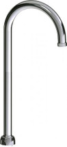Chicago Faucets (GN2H13FCJKABCP) 5-1/4" rigid/swing gooseneck spout with 1.5 GPM flow control