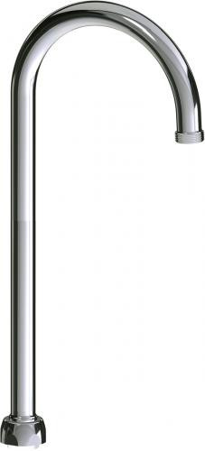  Chicago Faucets (GN2H13FCJKABCP) 5-1/4" rigid/swing gooseneck spout with 1.5 GPM flow control