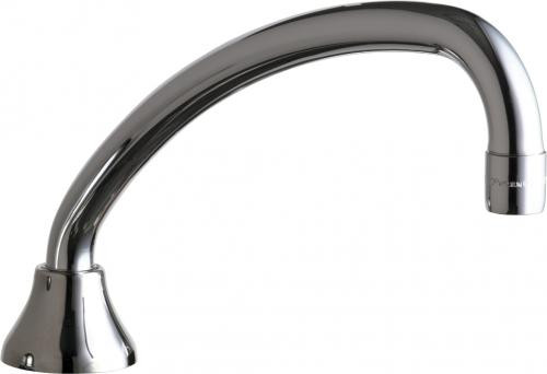  Chicago Faucets (1888-001KJKABCP)  9-1/2" Swing Tube Spout with Integral Flange